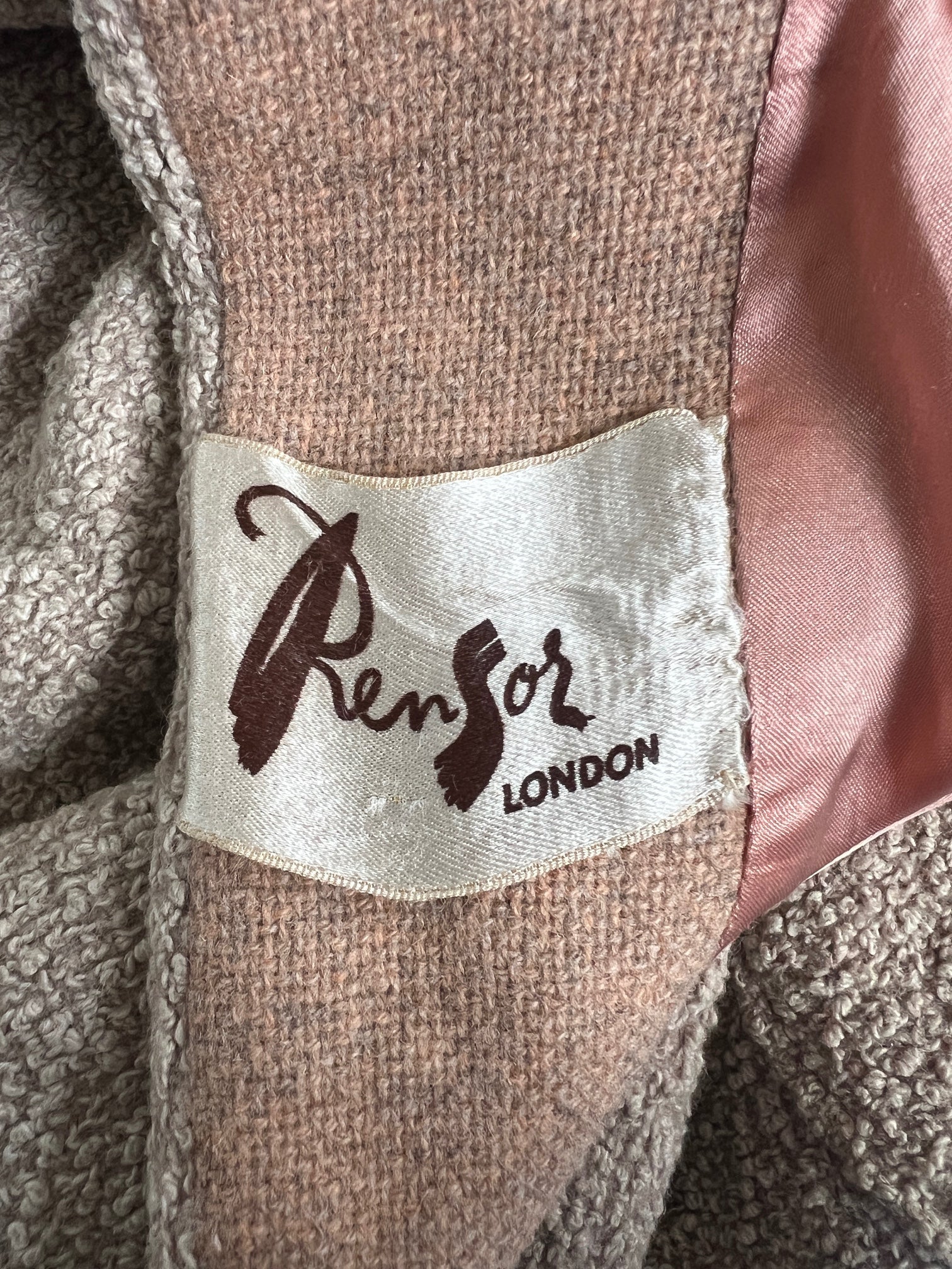 1950s Rensor Beige Bouclé Swing Coat - Image 10