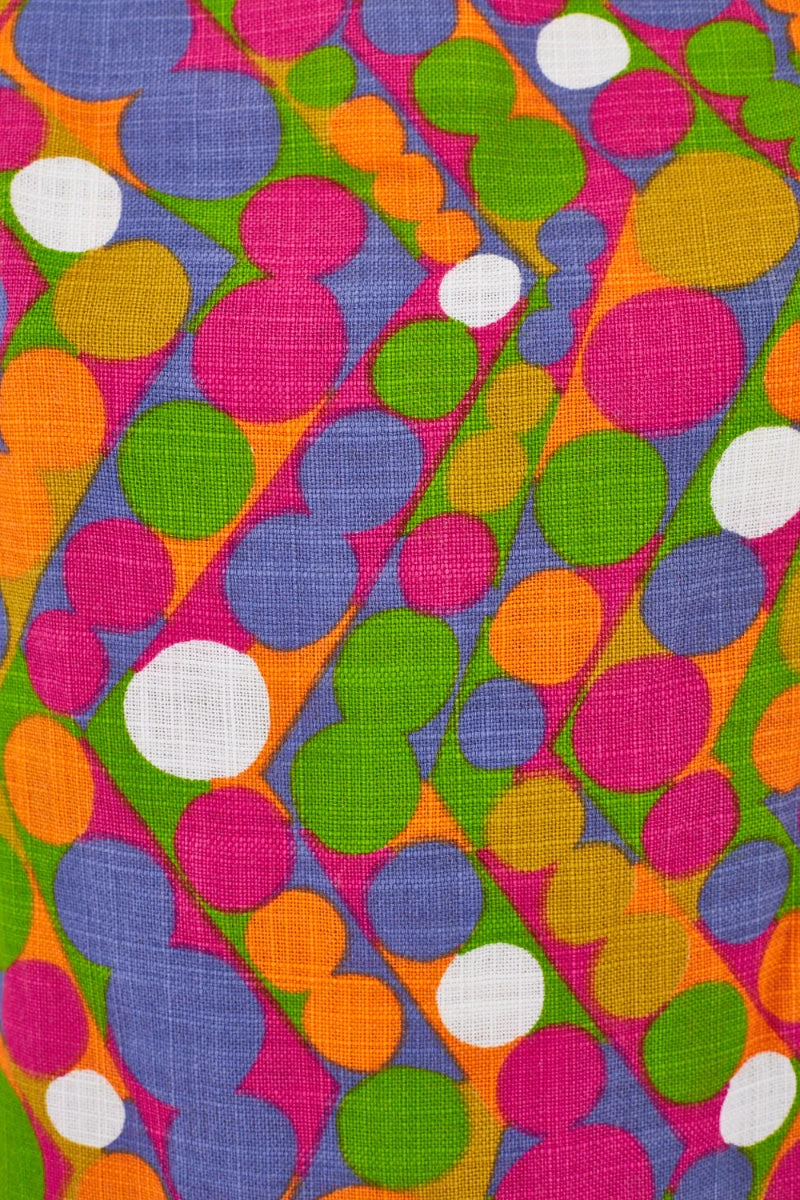 1970s Glen Sportique Polka Dot Print Linen Cotton Blouse - Image 12