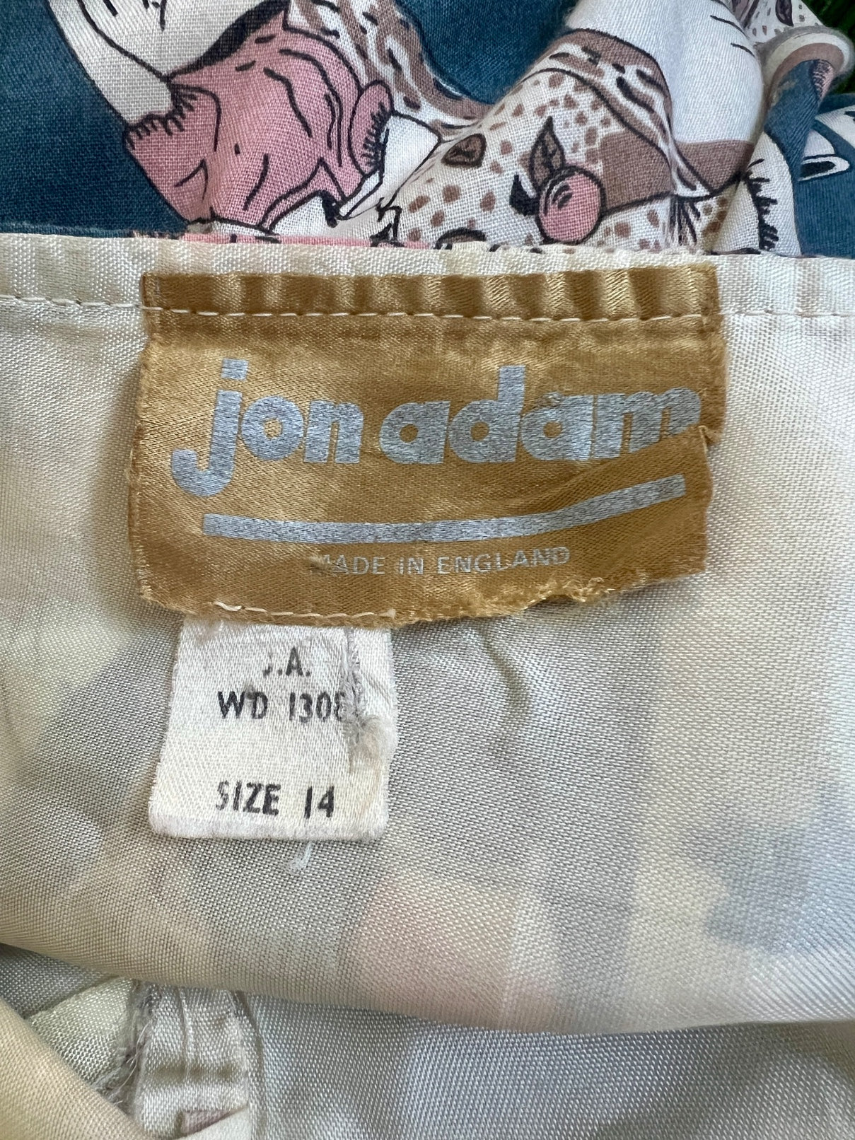 1970s Jon Adam Cotton Novelty Print Halter Neck Dress - Image 5
