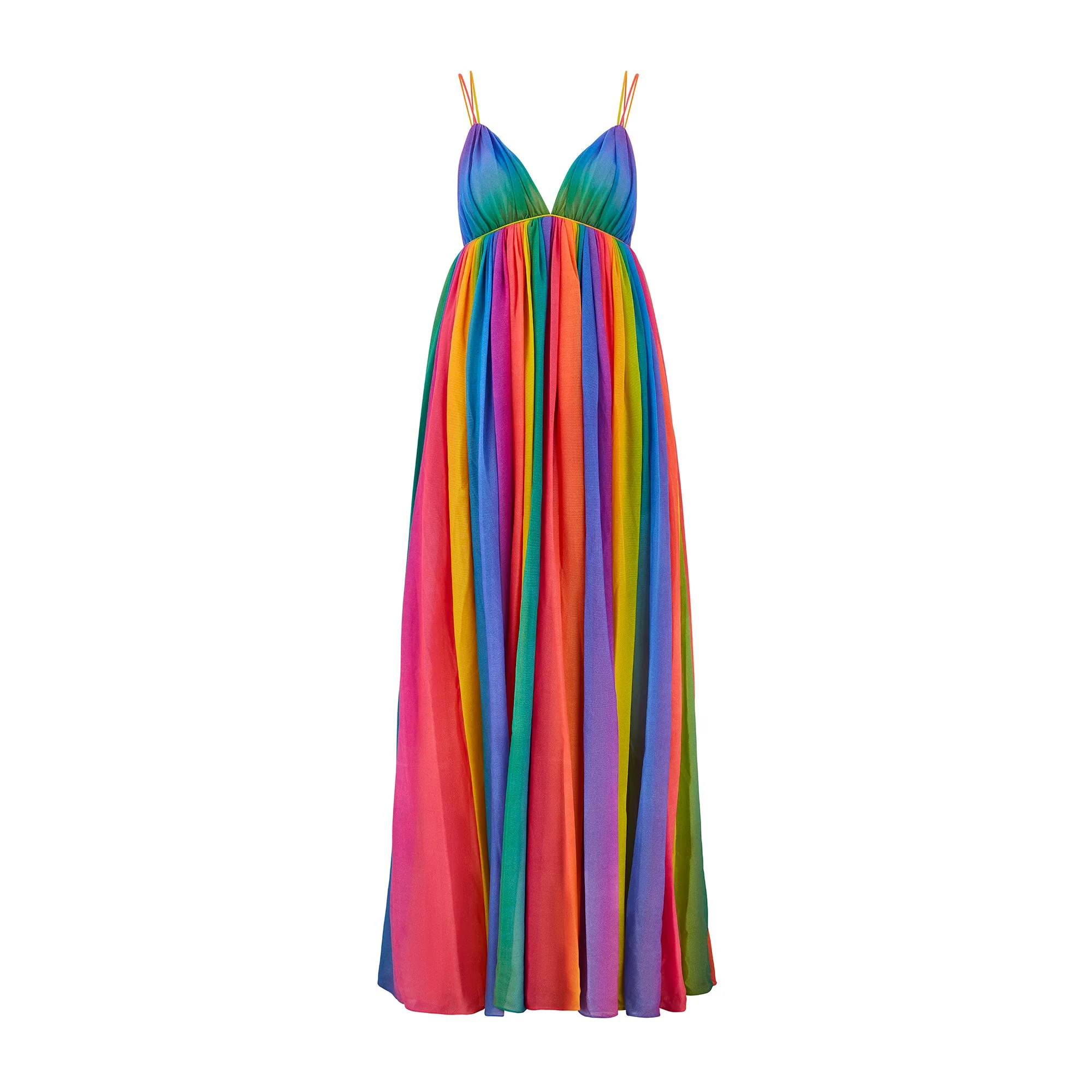 1974 Documented Jean Varon Rainbow Maxi Dress - Image 11