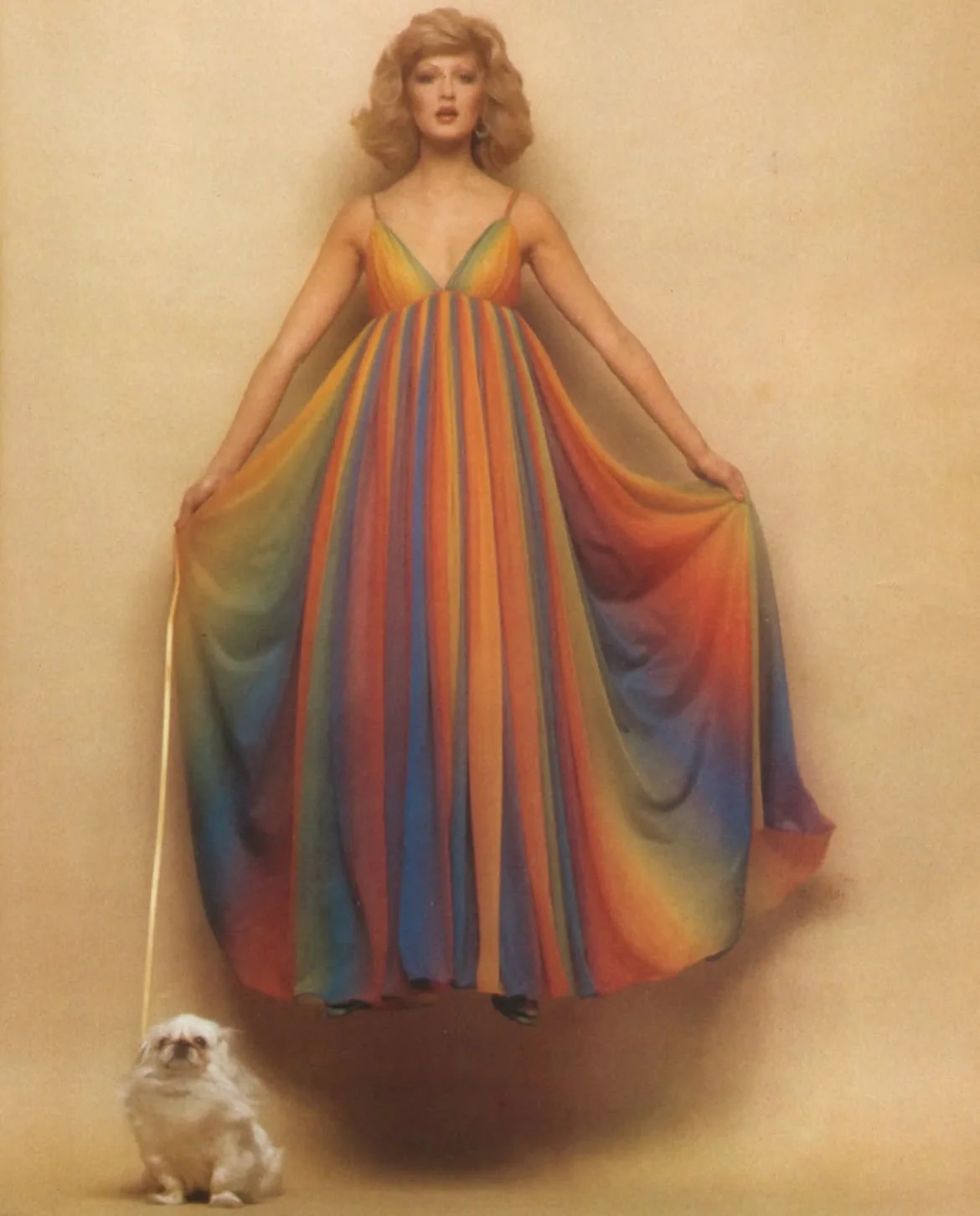1974 Documented Jean Varon Rainbow Maxi Dress - Image 25