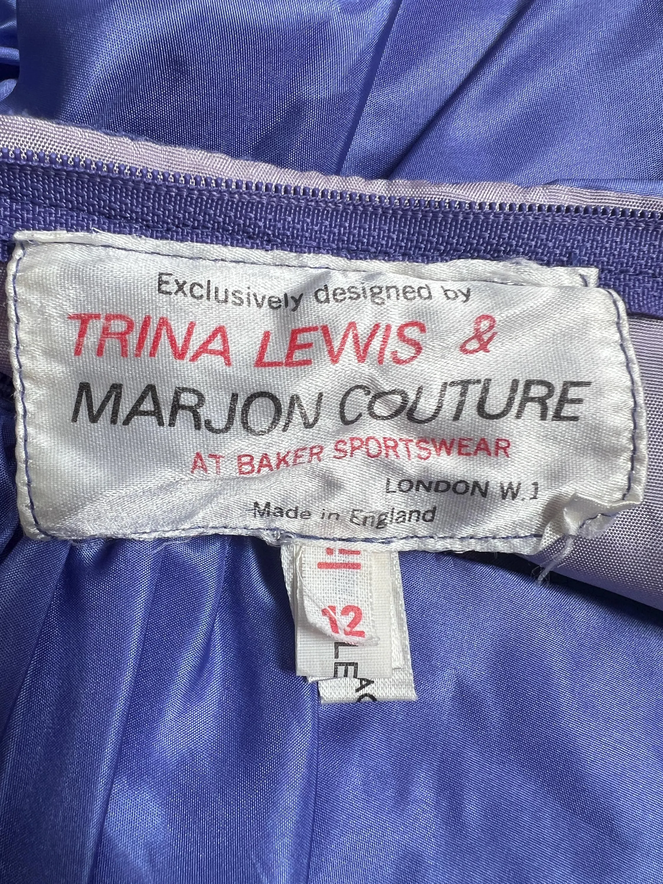 1980s Marjon Couture Lilac Evening Maxi Dress - Image 14