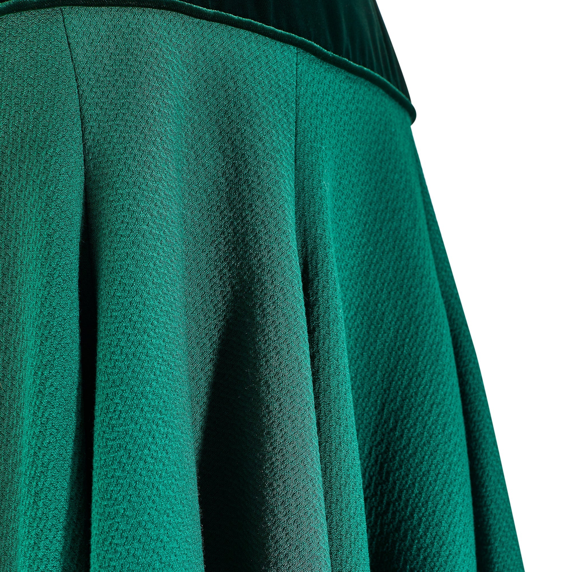1983 Valentino Haute Couture Emerald Green Velvet and Wool Dress - Image 28