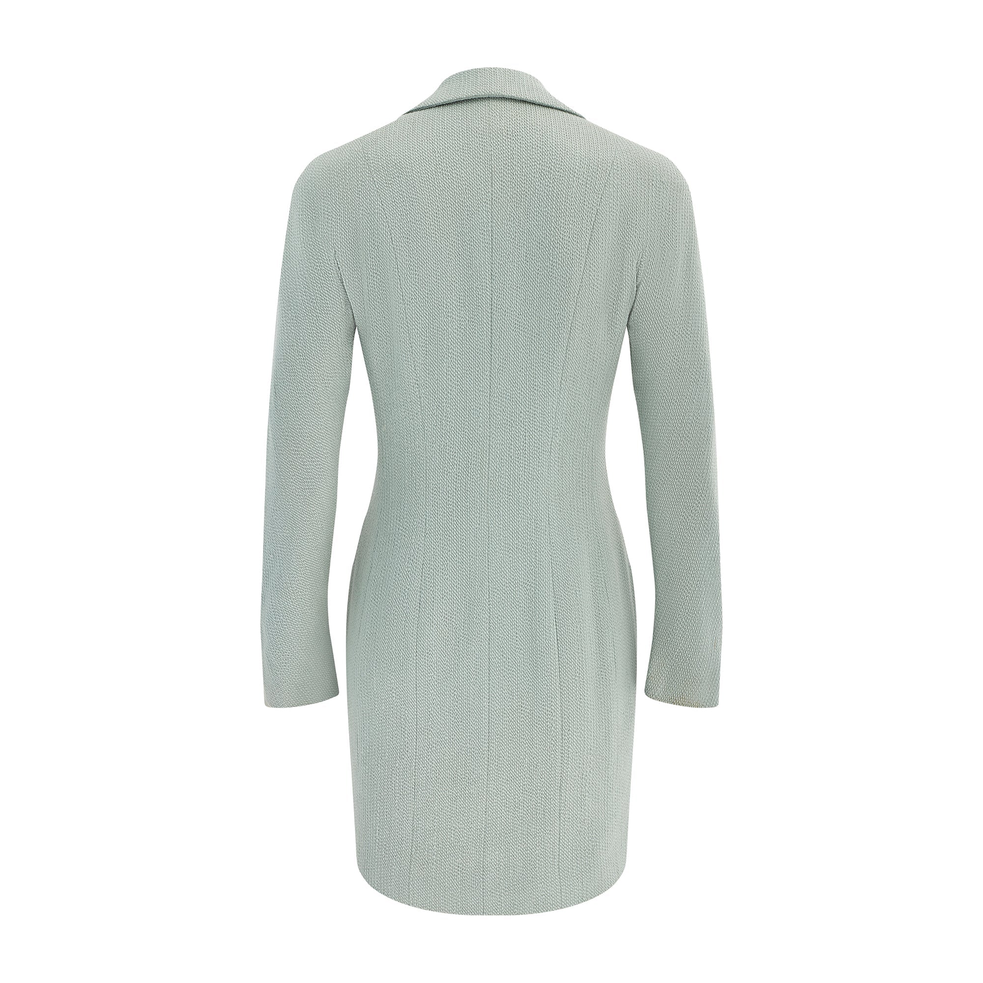 1998 Christian Dior Runway Documented Seafoam Green Elongated Jacket - Image 23