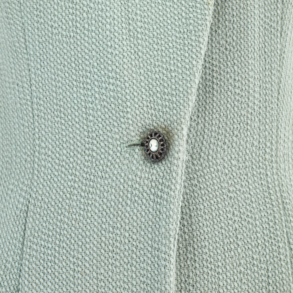 1998 Christian Dior Runway Documented Seafoam Green Elongated Jacket - Image 24