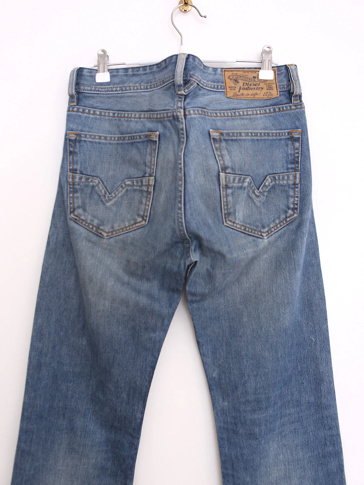 90s vintage Diesel blue denim straight leg mid waist - Image 5