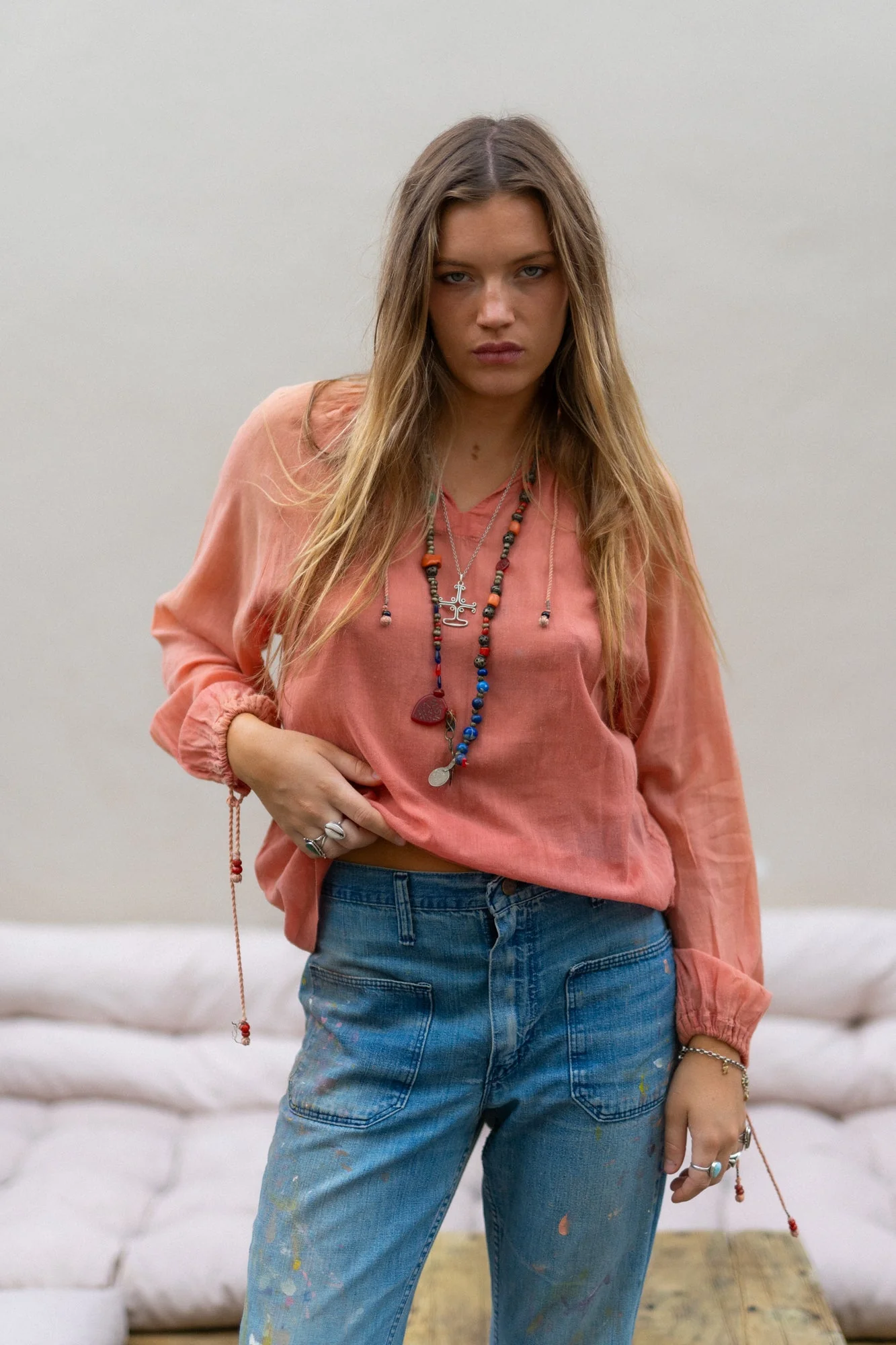 FADED COTTON BLOUSE - Image 12