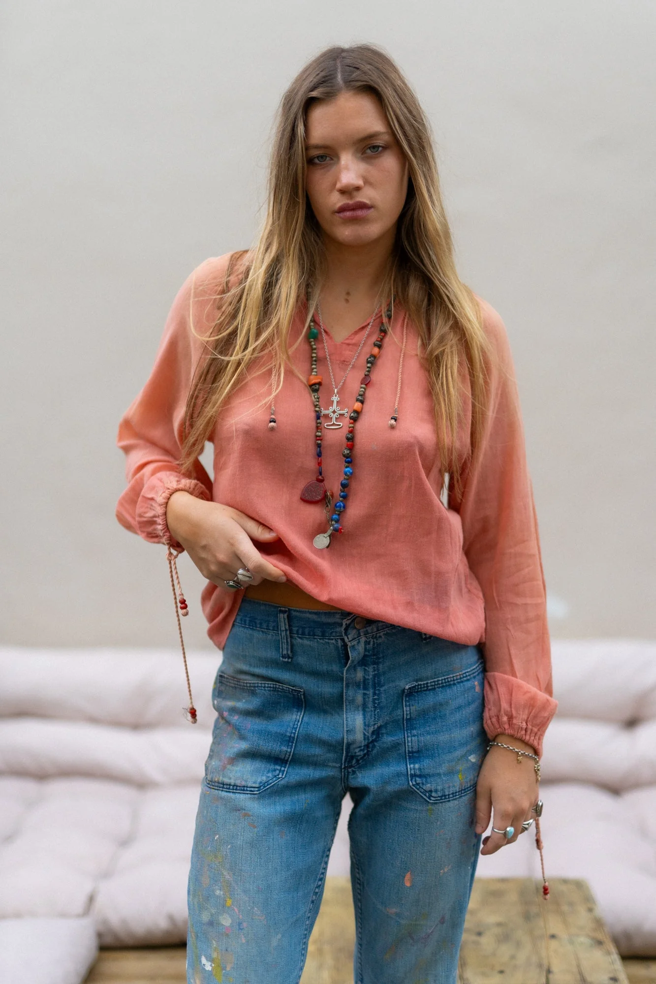 FADED COTTON BLOUSE - Image 7