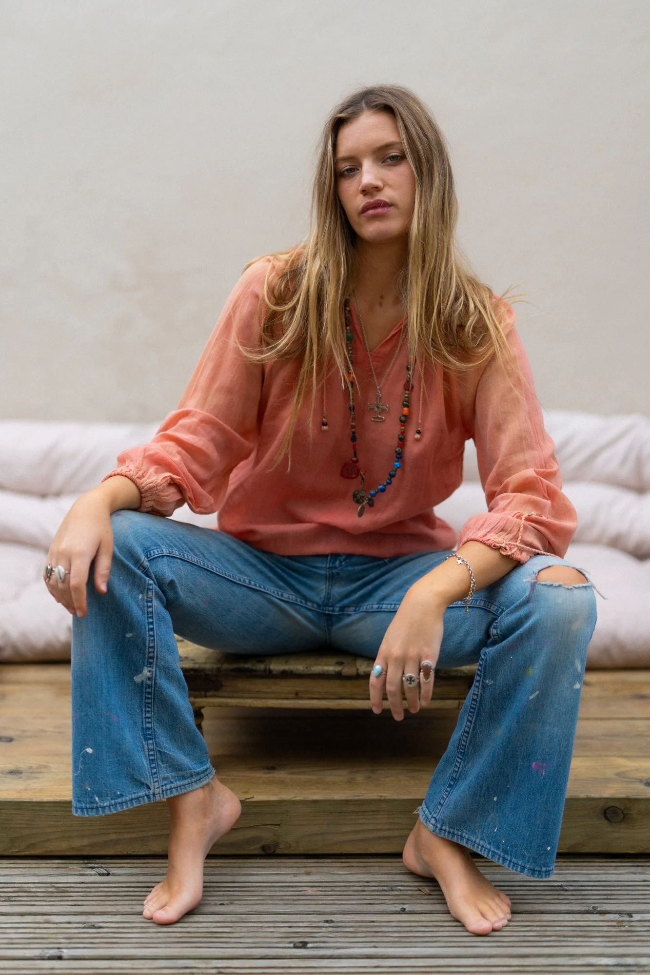 FADED COTTON BLOUSE - Image 9