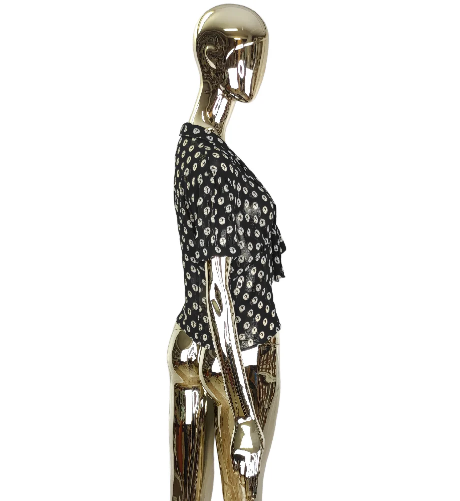 MOSCHINO CHEAP AND CHIC OLIVE OIL PRINT BLOUSE - Image 3