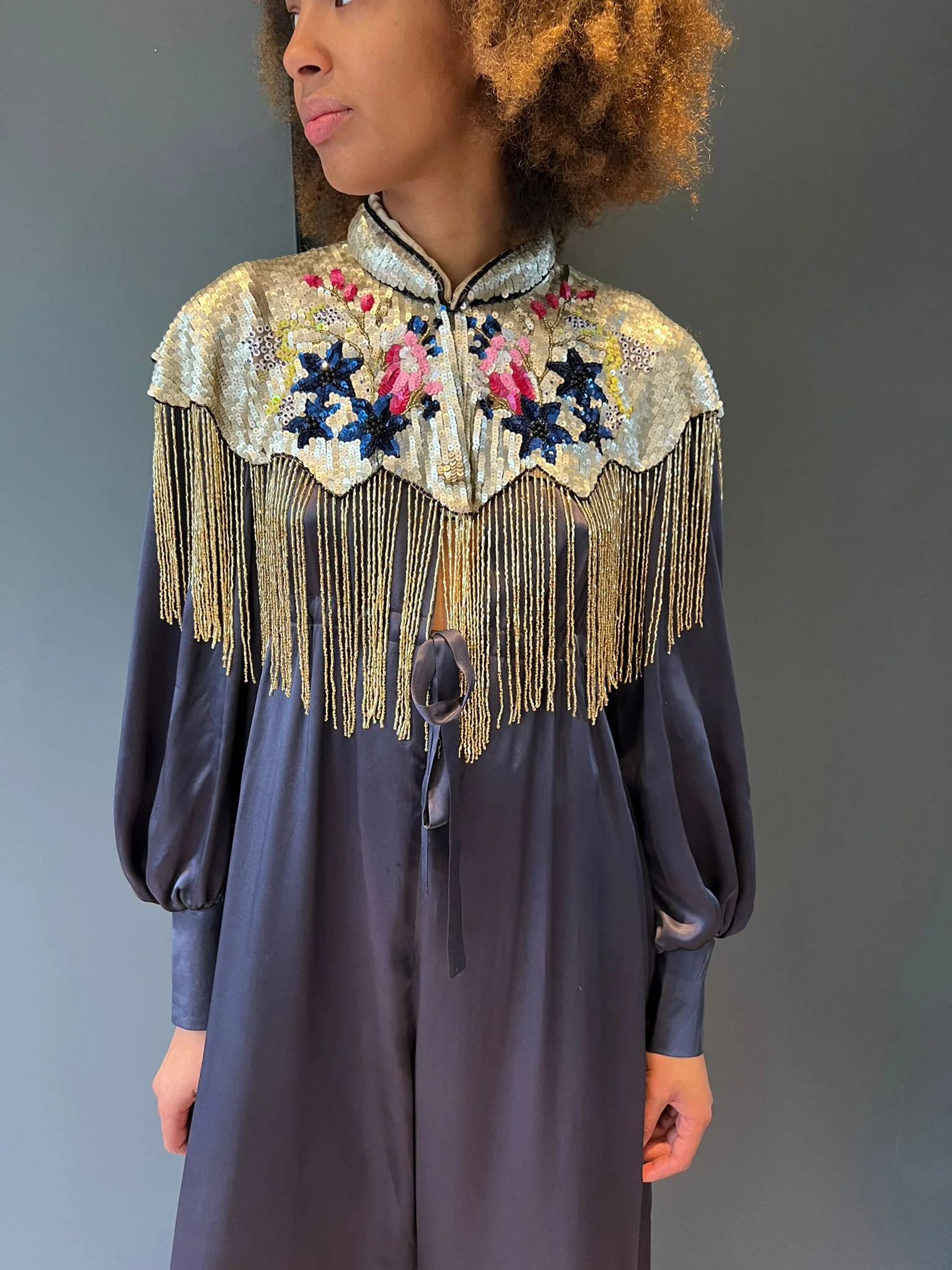 Tipperleyhill Floral Sequin Cape - Image 3