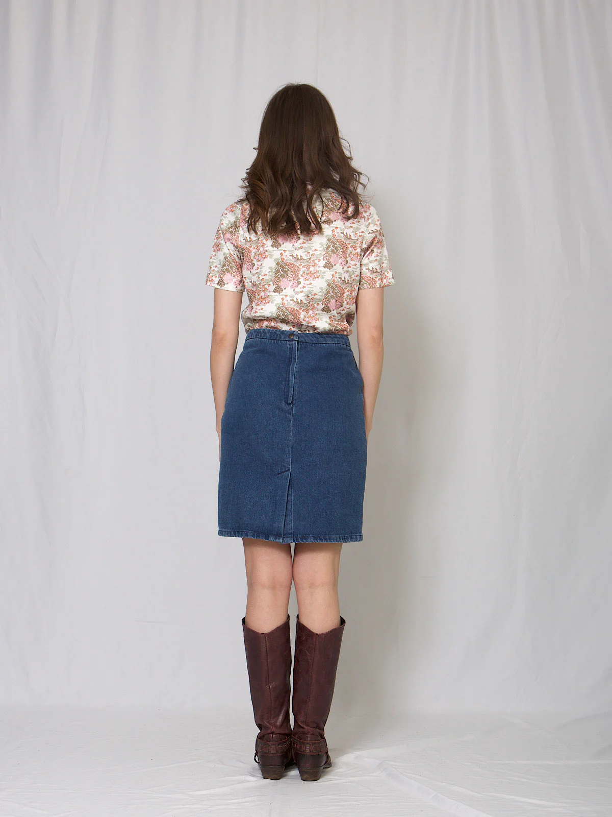 Vintage 80s blue denim skirt - Image 4