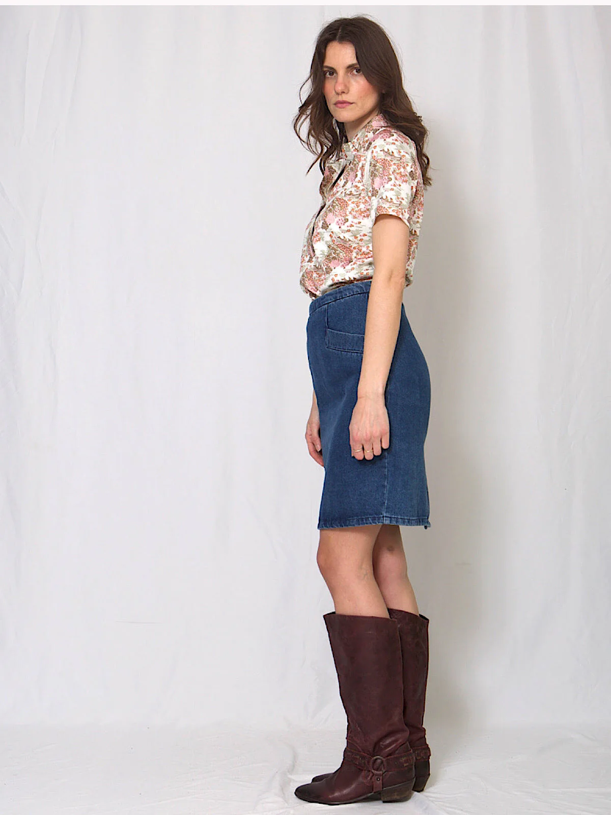 Vintage 80s blue denim skirt - Image 8